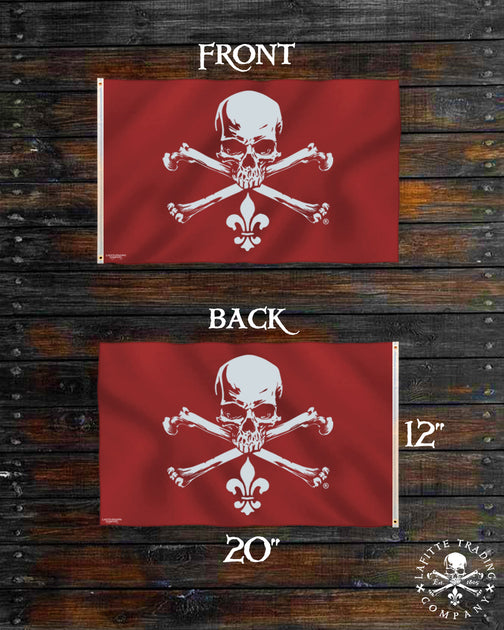 Jean Lafitte's No Quarter Pirate Mini Flag JEAN LAFITTE TRADING COMPANY®