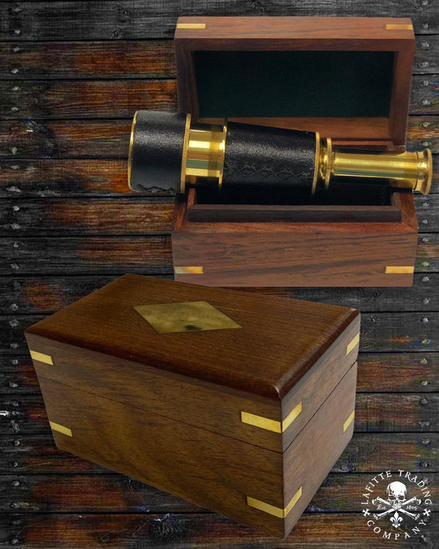 Pirate Spyglass & Custom Wood Box