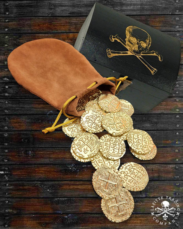 Pirate Treasure Chest & Spanish Doubloons