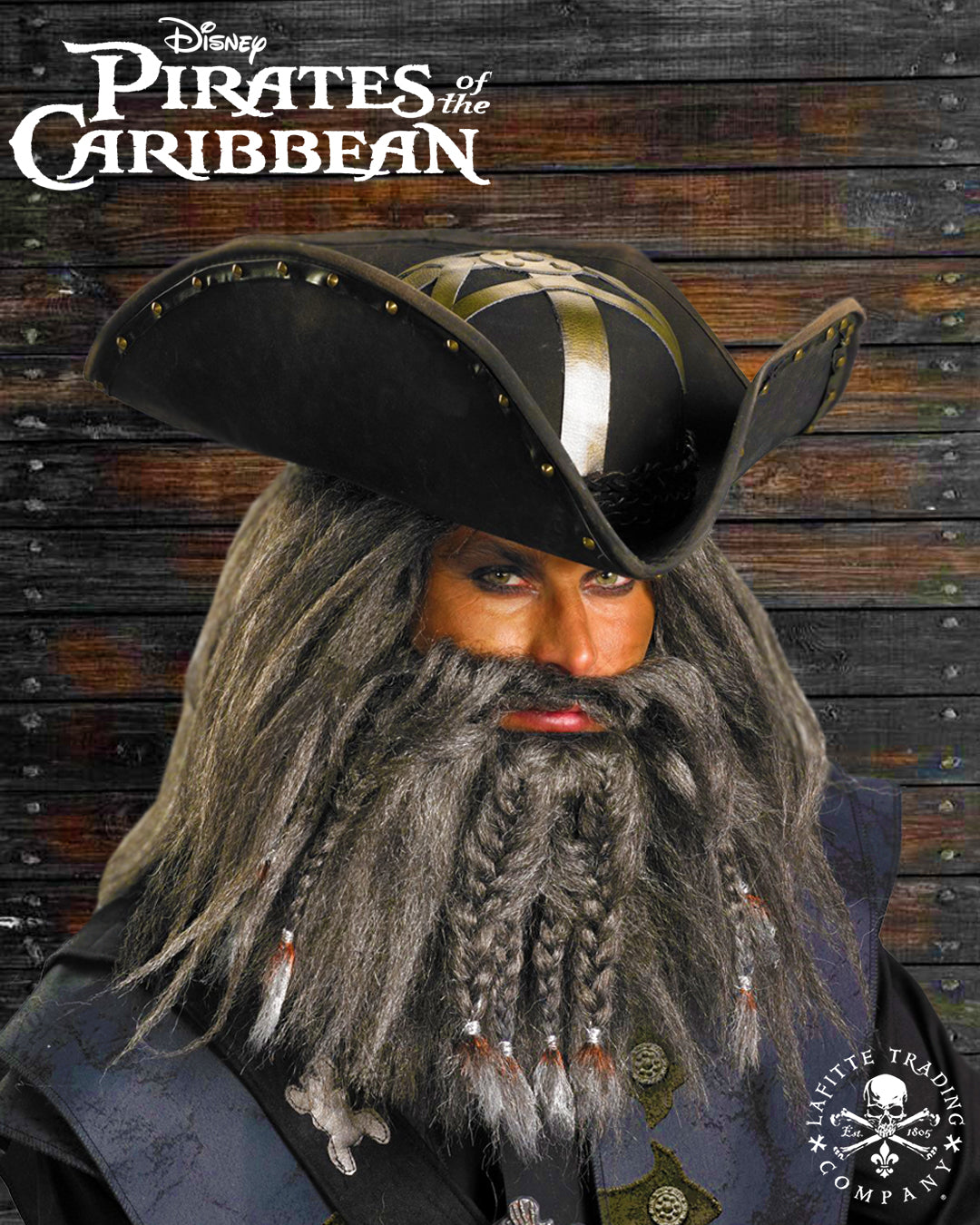 Black　TRADING　JEAN　Beard　LAFITTE　–　Pirate　Hat　COMPANY®