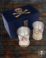 Pirate Shot Cups & Custom Wood Box