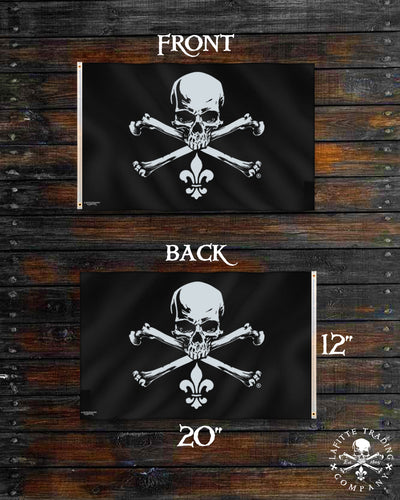 Jean Lafitte's Jolly Roger Pirate Mini Flag