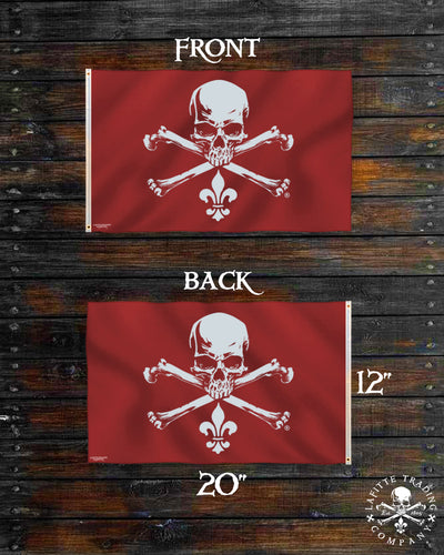 Jean Lafitte's No Quarter Pirate Mini Flag